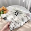 2025 Spring French Retro Plaid Silk Scarf: High-End Women's Fashion Accessory