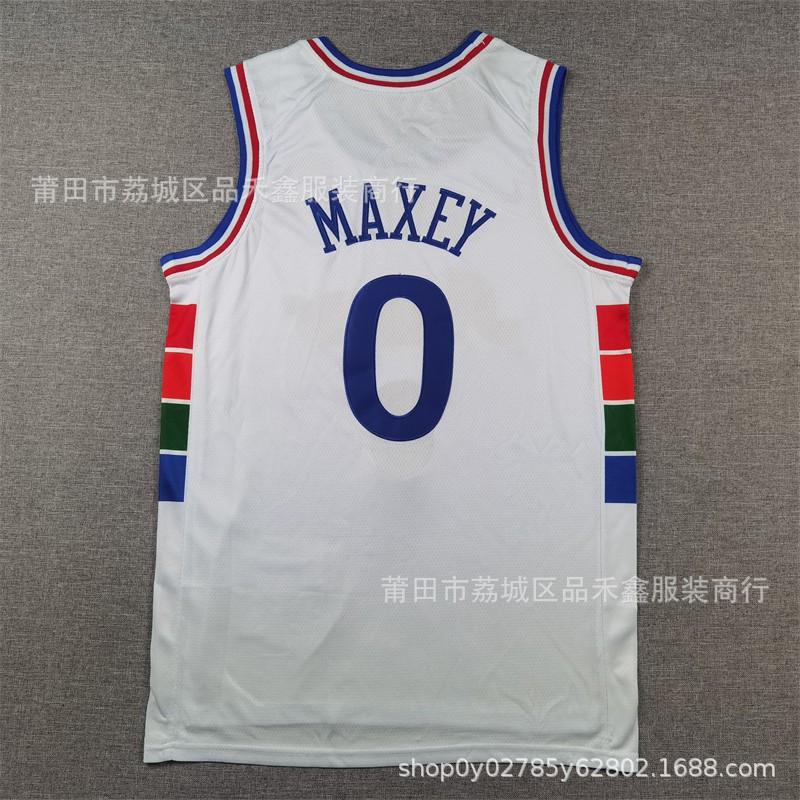 Philadelphia 76ers Basketball Jersey Embiid Maxey City Edition White Mens Cotton Sport Wear Fall Winter