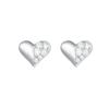 Factory  925 Sterling Silver Classic Retro Heart Stud Earring for Women Simple Versatile Daily Wear Piercing Jewelry