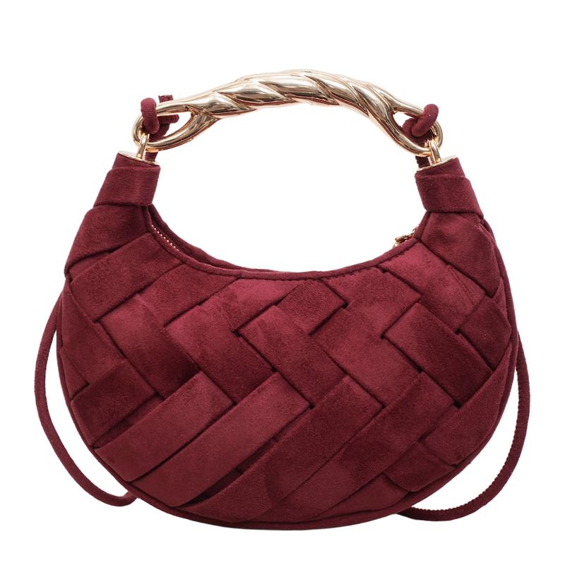 Woven Crossbody Dumpling Bag Luxury Handbag Handmade Weave Shoulder Bag Small Casual Designer Purse for Women