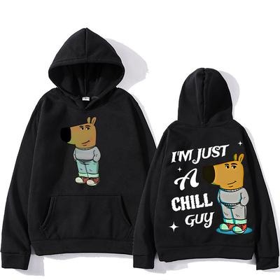 Chill Guy Hooded for Autumn/Winter Harajuku Kawaii Sweatshirt Casual Clothing Anime Print Manga Pullovers