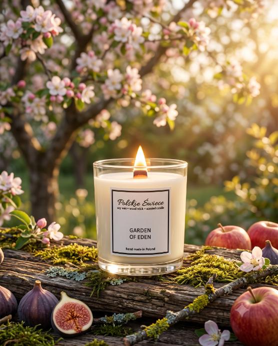 Soy Candle with Wooden Wick + GARDEN OF EDEN