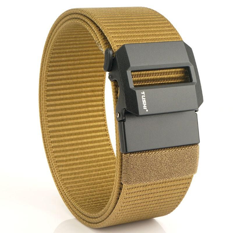 5CM Nylon Canvas Waist Belt Automatic Buckle Men s Thickened Lengthened Military Training Students All-match Pants 120cm