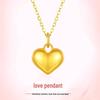 Heart-Shaped Gold Tone Pendant Necklace for Women - Perfect for Birthdays & New Year Gifts