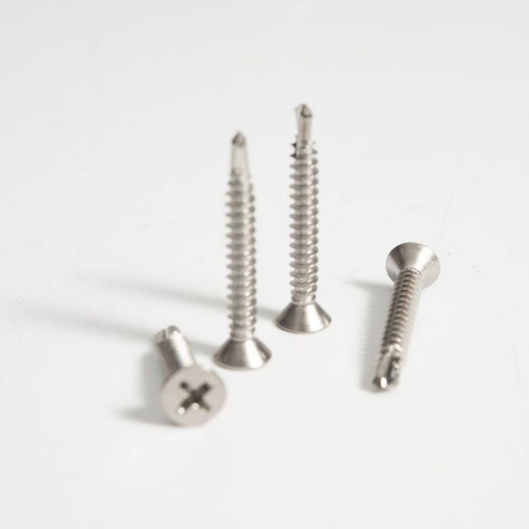 304/410 Stainless Steel Flat Head Phillips Self-Drilling Countersunk Screws M3.5*13 (410 Stainless Steel)