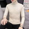 Neue Herren Rollkragenpullover Herbst Gestrickt Gestreift Streetwear Warm Langärmlig Pullover Einfarbig Basic Stil Lässige Oberteile