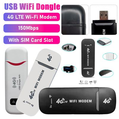 4G LTE Wireless USB Dongle Mobile Broadband 150Mbps Modem Stick with SIM Card Slot Wireless Router Home Office WiFi Adapter