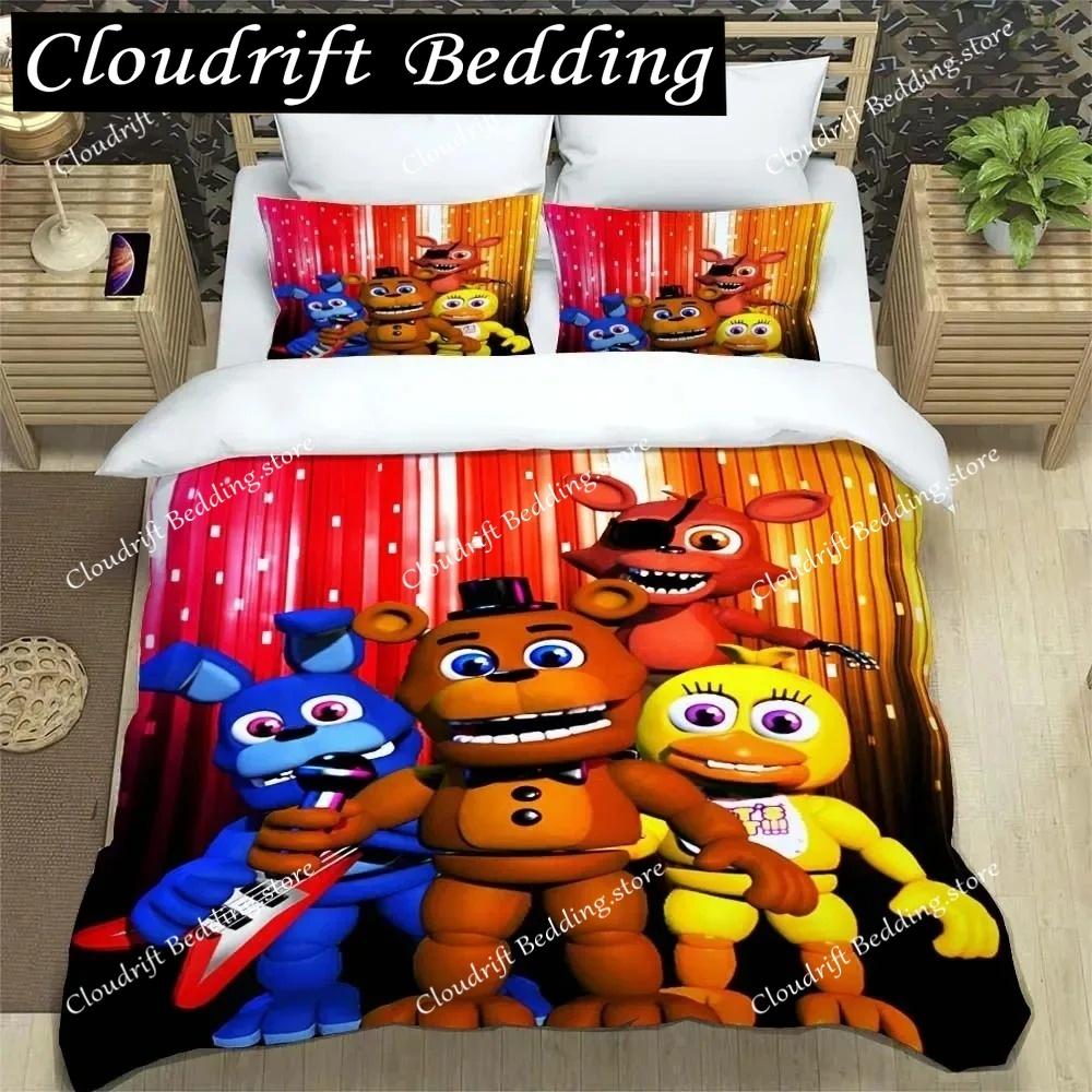 F-Five-Nights At Freddy´s FNAF Bedding Sheet Set King Twin Double Boys Bedding Mircofiber or Polyester Duvet Cover