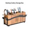 Desktop Cutlery and Stationery Storage Box Set: Kitchen Knife, Fork, Chopstick, and Pen Organizer Holder.