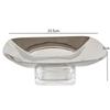 Modern Art Crystal Base Fruit Plate, Luxurious Stainless Steel Tray, Dessert Plate, Kitchen, Dining Table, Long Storage Tray