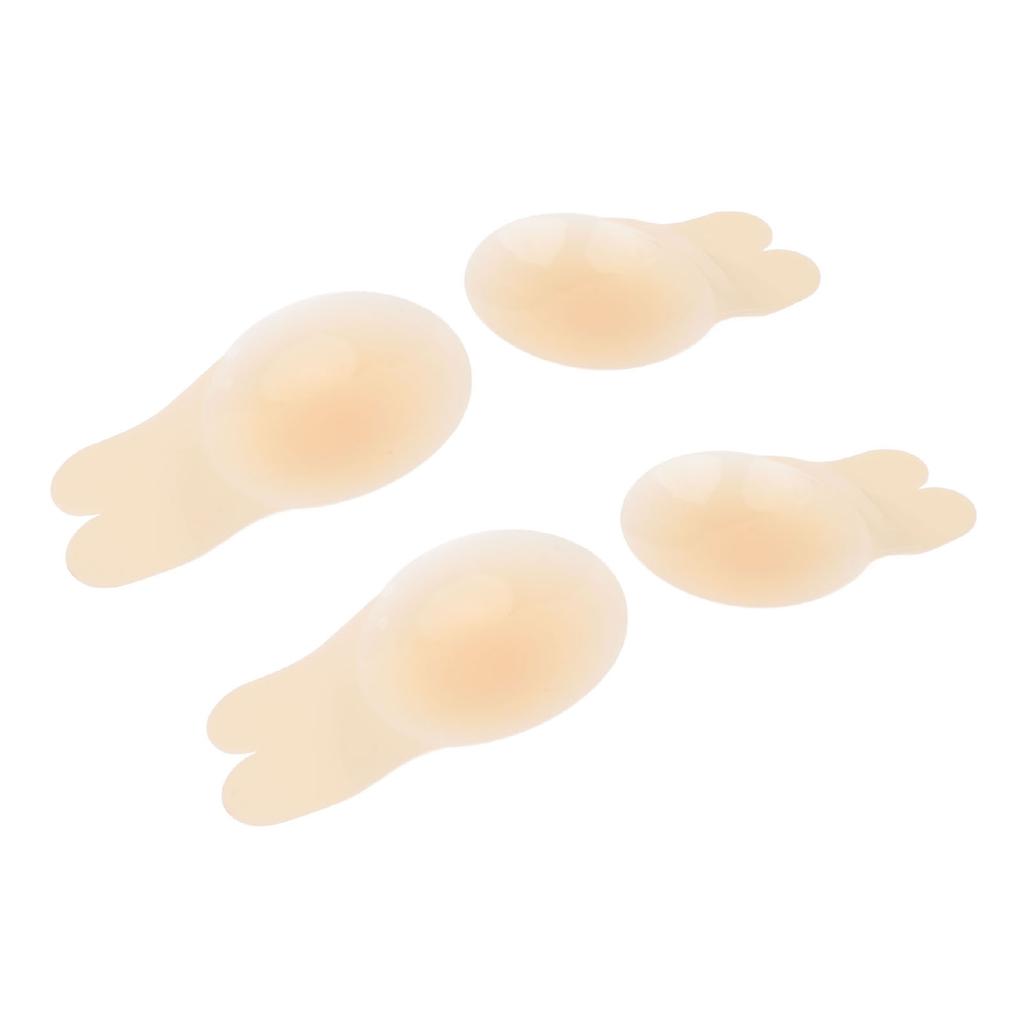 2 Pairs Rabbit Ear Shape Lifting Nipple Cover Reusable Self Adhesive Nipple Patch Waterproof Nipple