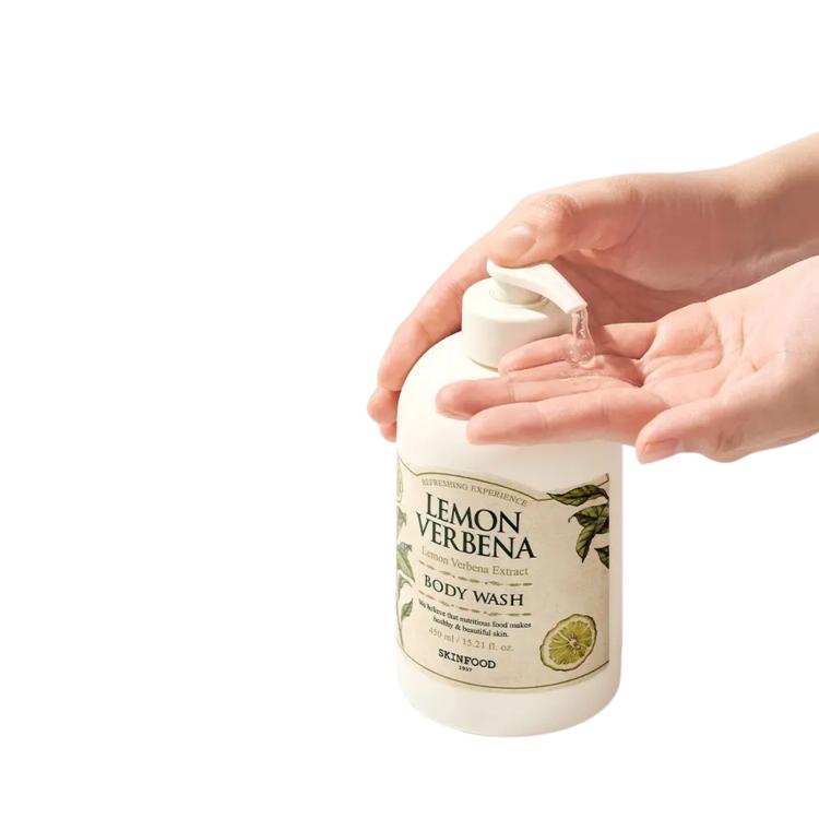 [Skin Food] Lemon Verbena Body Wash Refreshing & Hydrating Shower Cleanser – 450ml