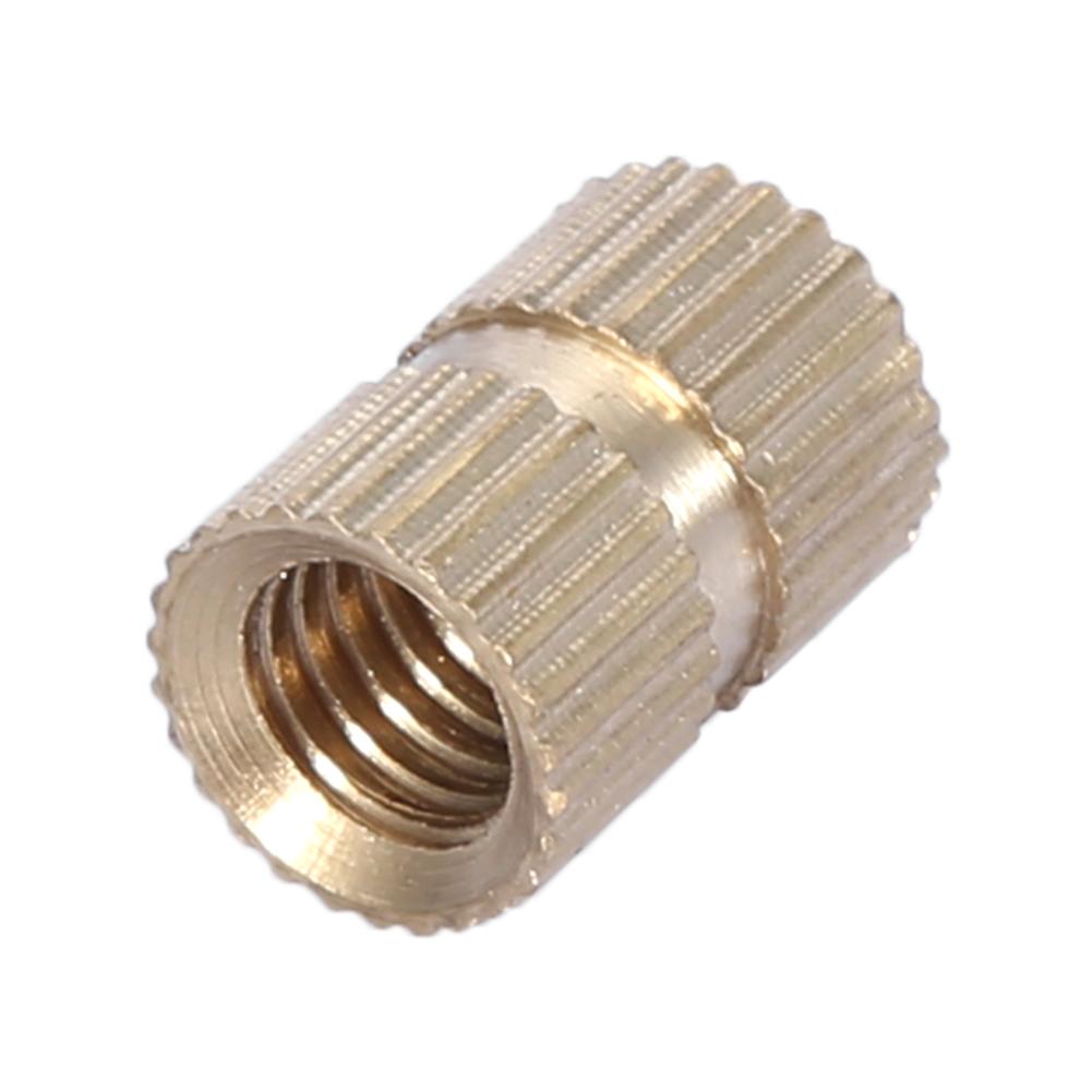 10pcs M6 Brass Cylinder Knurled Round Molded in Insert Embedded Nuts (M6*10L*8.3MM)