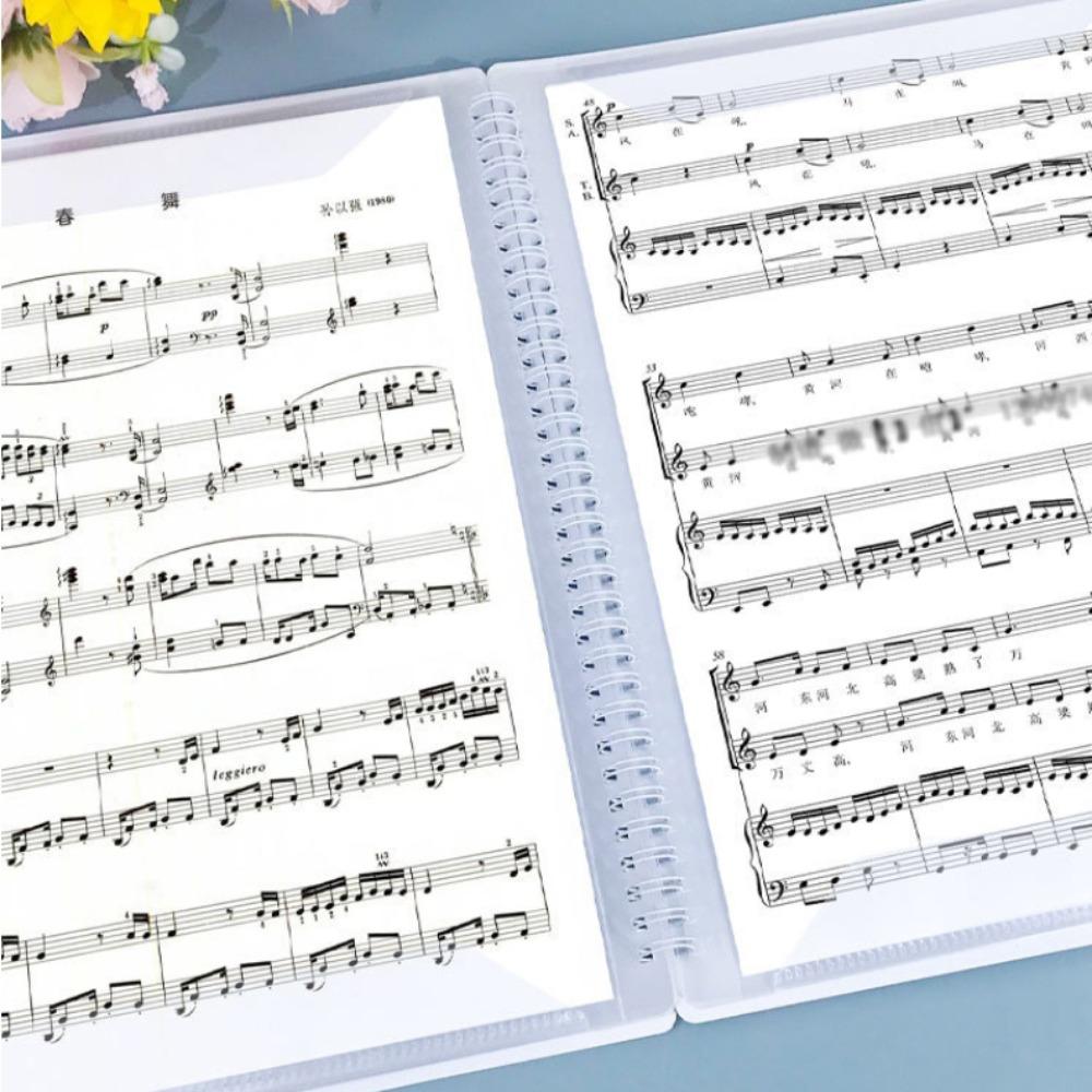 Flexible Music Score Folder 20 Pages A4 Sheet Music Folder Piano Music Score Folder  Paper Sheet