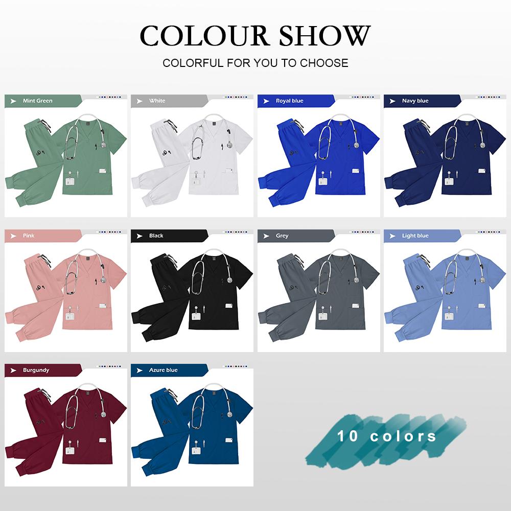 Nurse Uniform Set Doctor Nurses Dental Hospital Uniforms Joggers Pants Sets Beauty Spa Nursing Articles Scrub Workwear