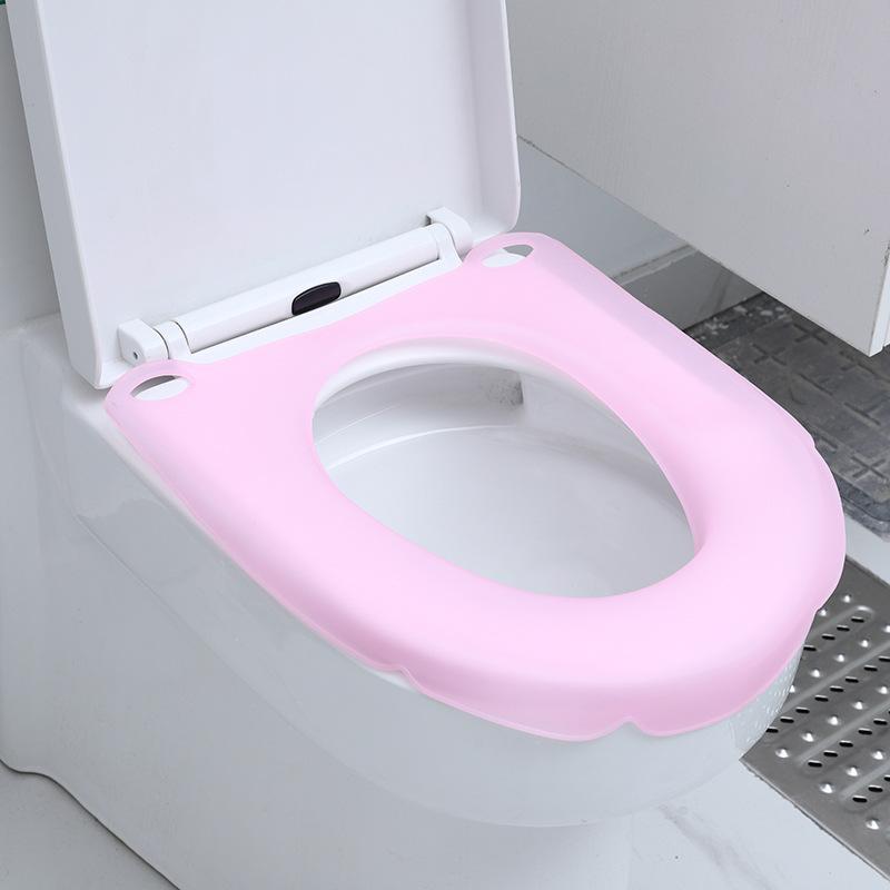 Silicone Toilet Seat Cushion For Travel On Business Trips Comfortable Reusable Waterproof And Moisture-Proof Toilet Cover Set