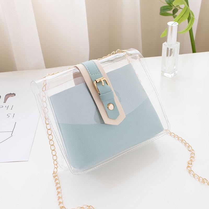 Guangzhou women's bag women's transparent jelly bag shoulder messenger mobile phone bag fashion women's bag