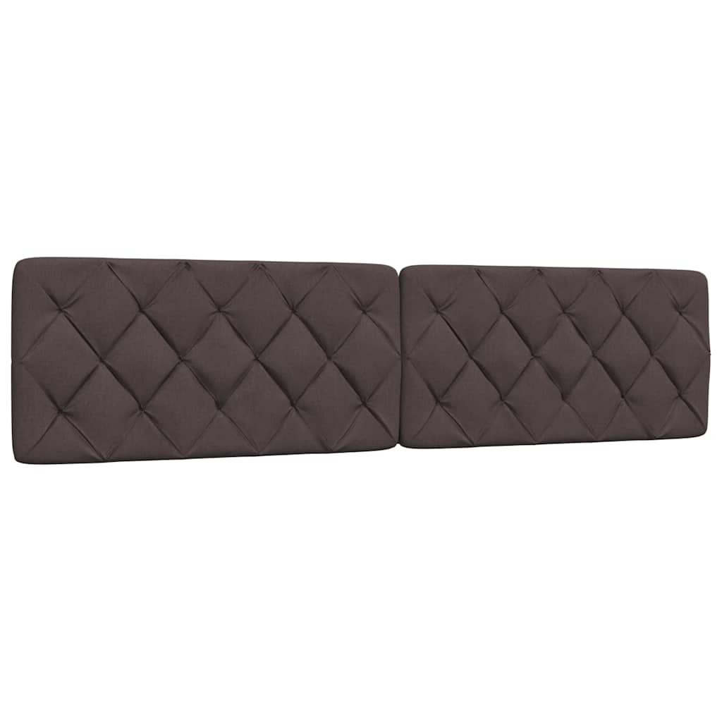 Bed Frame without Mattress Dark Brown 200x200 cm Fabric