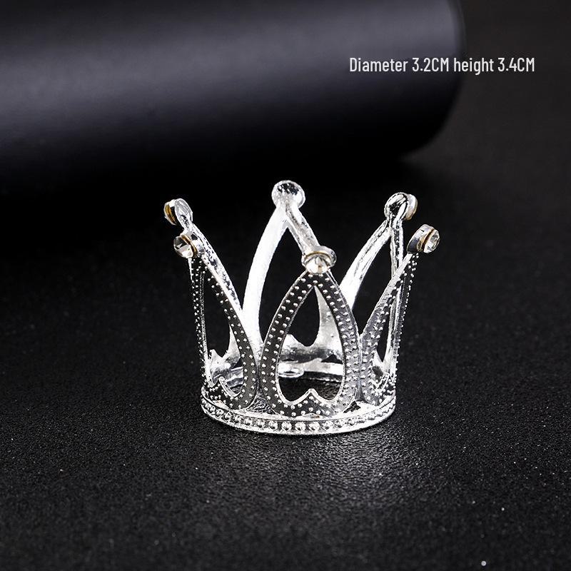 Pearl & Diamond Mini Birthday Cake Crown Decoration