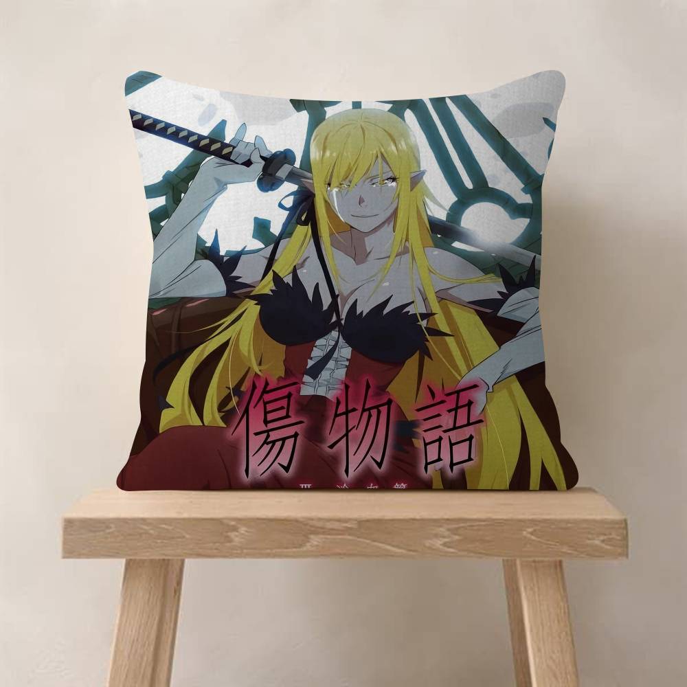 Monogatari Poster Classic Vintage 4545cm Cushion Cover Pillow Cover Decor Pillowcase Home Pillowcase For Couch Pillow