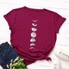 Dames Tops Ronde Hals Korte Mouw Bedrukt Ontwerp Zacht Rekbaar T-shirt Normale Pasvorm Zomer Topjes Dagelijkse Kleding