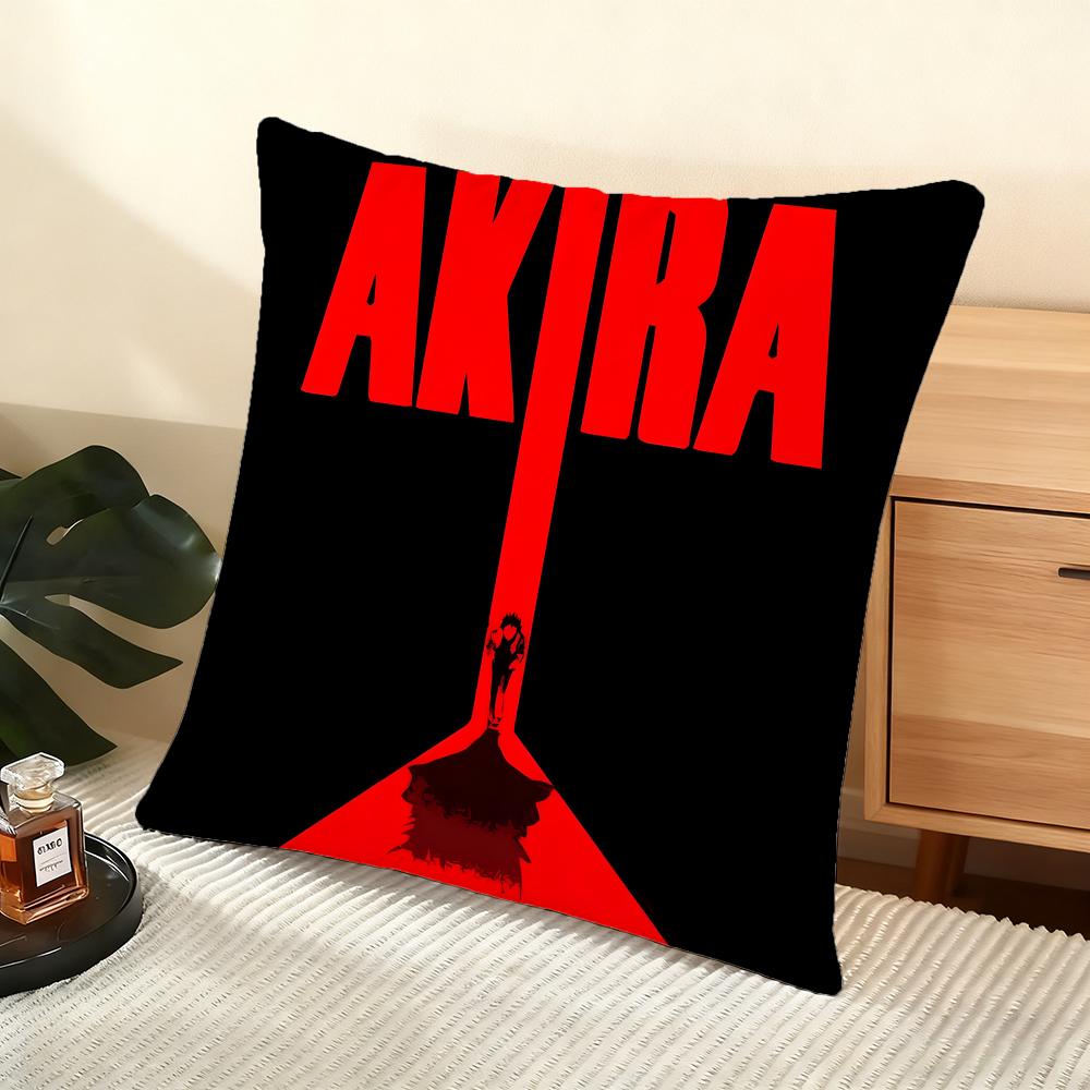 Cushion Cover Silky Short Plush Home Sofa Cushion Cover - Invisible Zipper Home Decoration Akira Anime