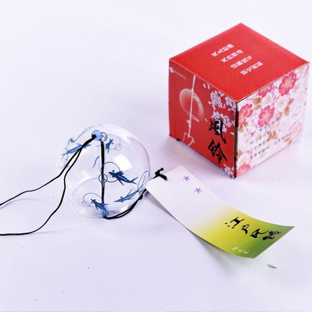 Pendant Design Glass Painted Wind Chime Glass Painting Wind Bell Door Decoration Gifts For Child