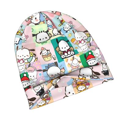 Sanrio Pochacco Adult Beanie Hat with Pochacco Face & Iconic - Cozy Winter Suitable for Streetwear, Layering, Fall Outfits - Culture Fashion Accessory