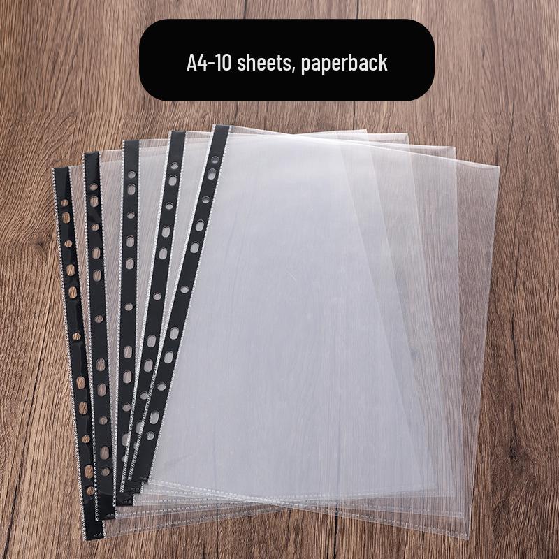 Thickened A3/A4 11-Hole Transparent Waterproof Document Bag
