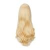 Long, Curly, Wavy, Heat-Resistant Cosplay Wig with Side Bangs, Perfect for All-Purpose Costumes and Events, Includes Wig Net (Pale Gold)