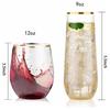 10/20pcs Plastic Champagne Flutes 9/12oz Unbreakable Shatterproof Reusable BPA-Free Disposable Cups Glasses for Party Wedding