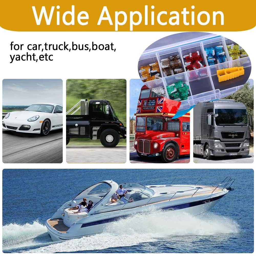 JUTOSU Blade Fuse, Car Blade Fuse APM/ATM Universal Car Fuse