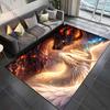 Fiery Black Dragon Versus Angelic White Dragon Print Carpet for Living Room Bedroom Sofa Home Decor Non-slip Mat Luxury Gift