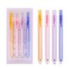 4 Pcs/Set Creative Press Art Marker Pens Colored Highlighter Large Capacity Drawing Painting Pen Artist Stationery Supplies