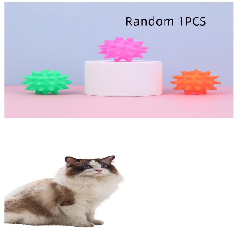 Wholesale Pet Toy 6.5cm Candy-colored Rubber Meteor Ball