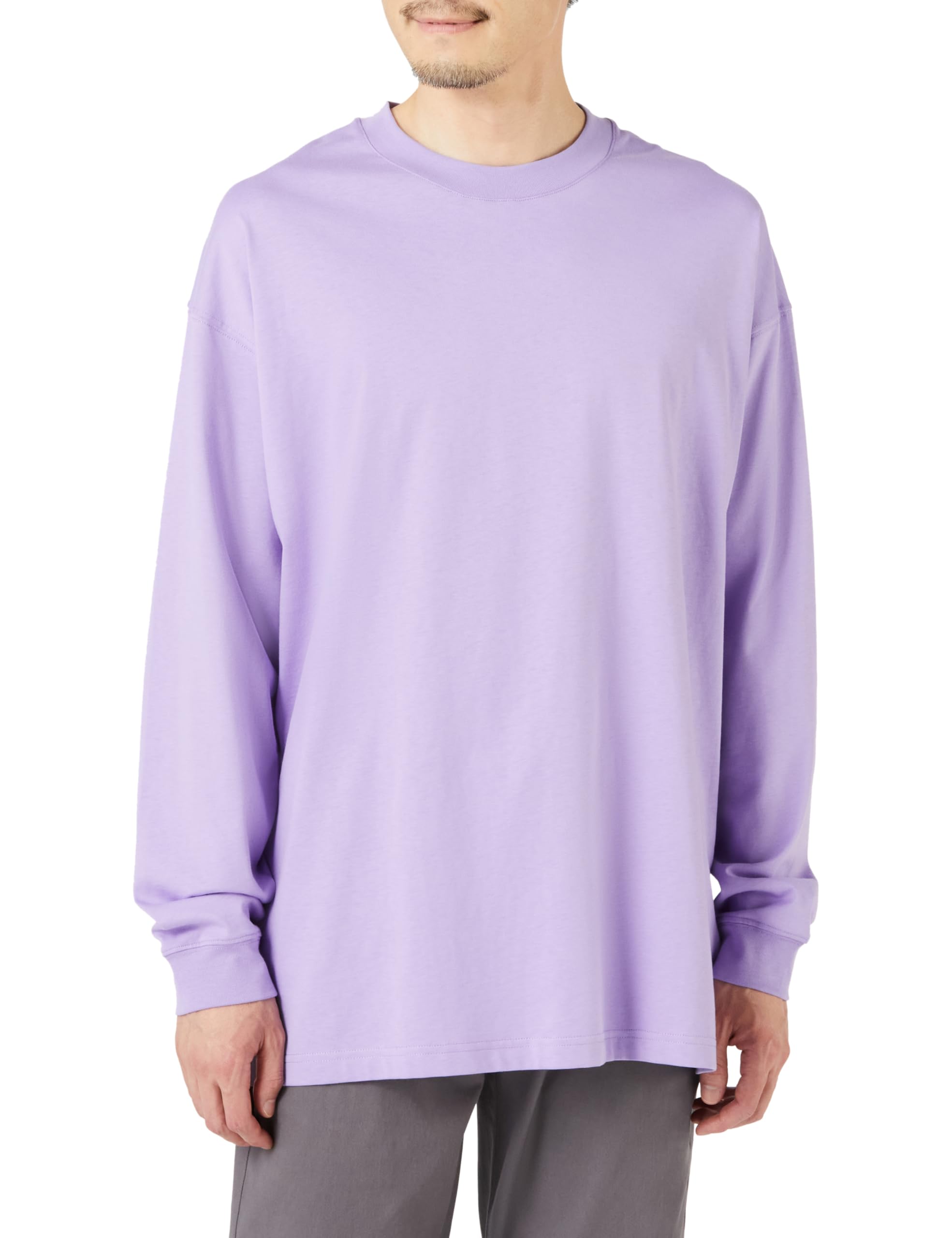 

Amazon Essentials Men s 100% Organic Cotton Oversized Long Sleeve T-Shirt, Purple, Size L