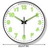 1 Pcs Luminous Wall Clock Light In Dark Night Digital Quartz Movement Bedrooms Living Room Study Loudspeaker Mute Clock For Home