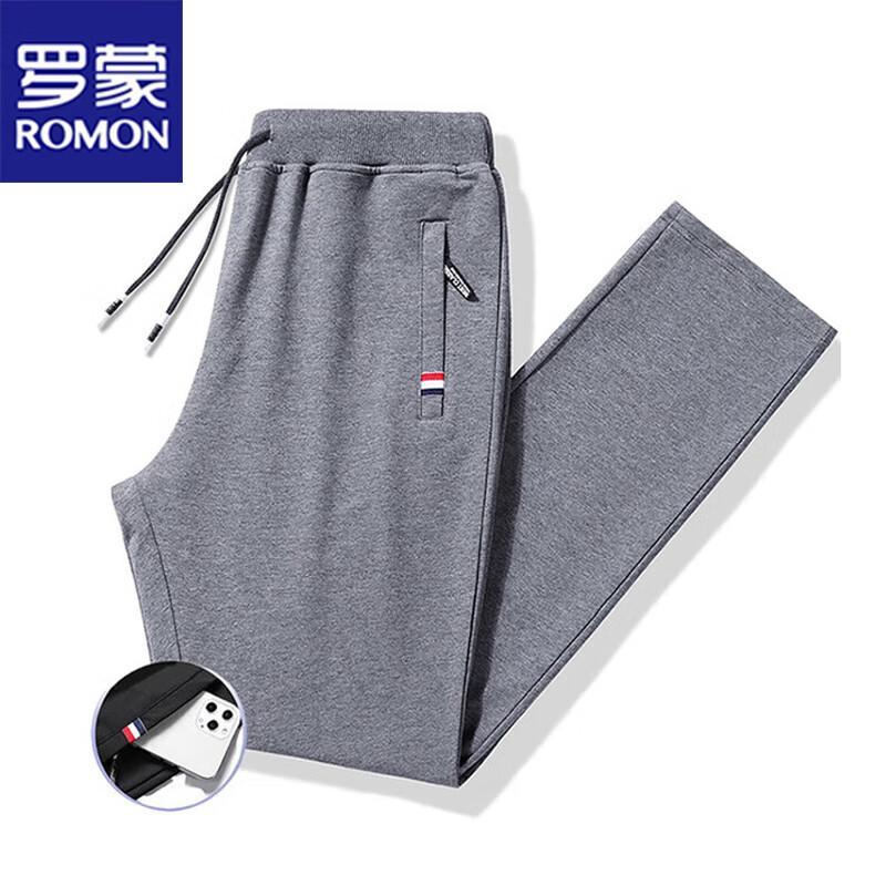 ROMON Men's Spring Autumn Casual Straight-Leg Pants