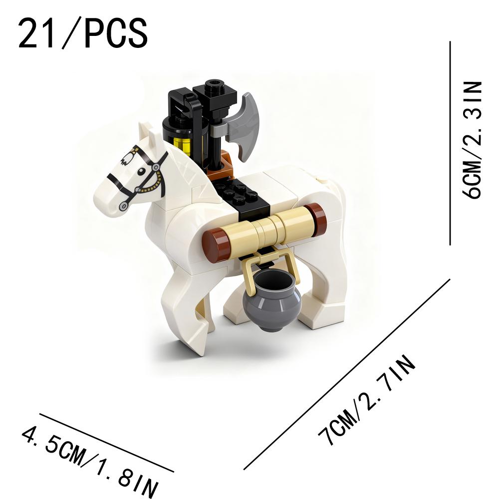 MOC Building Blocks Assembly Toy Set Medieval Carriage Series Carriage Town Model DIY Building Blocks Toy Festival Gift