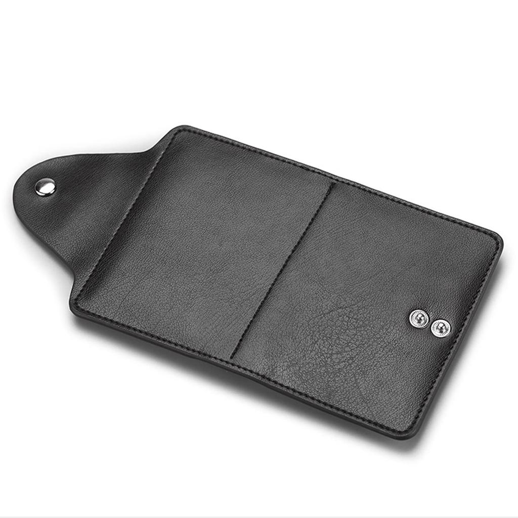 Ganve Men's Large Capacity Card Case, Genuine Leather, Business Card Holder, Women's, Point Card Holder, Simple, Bifold, Holds 40 Cards