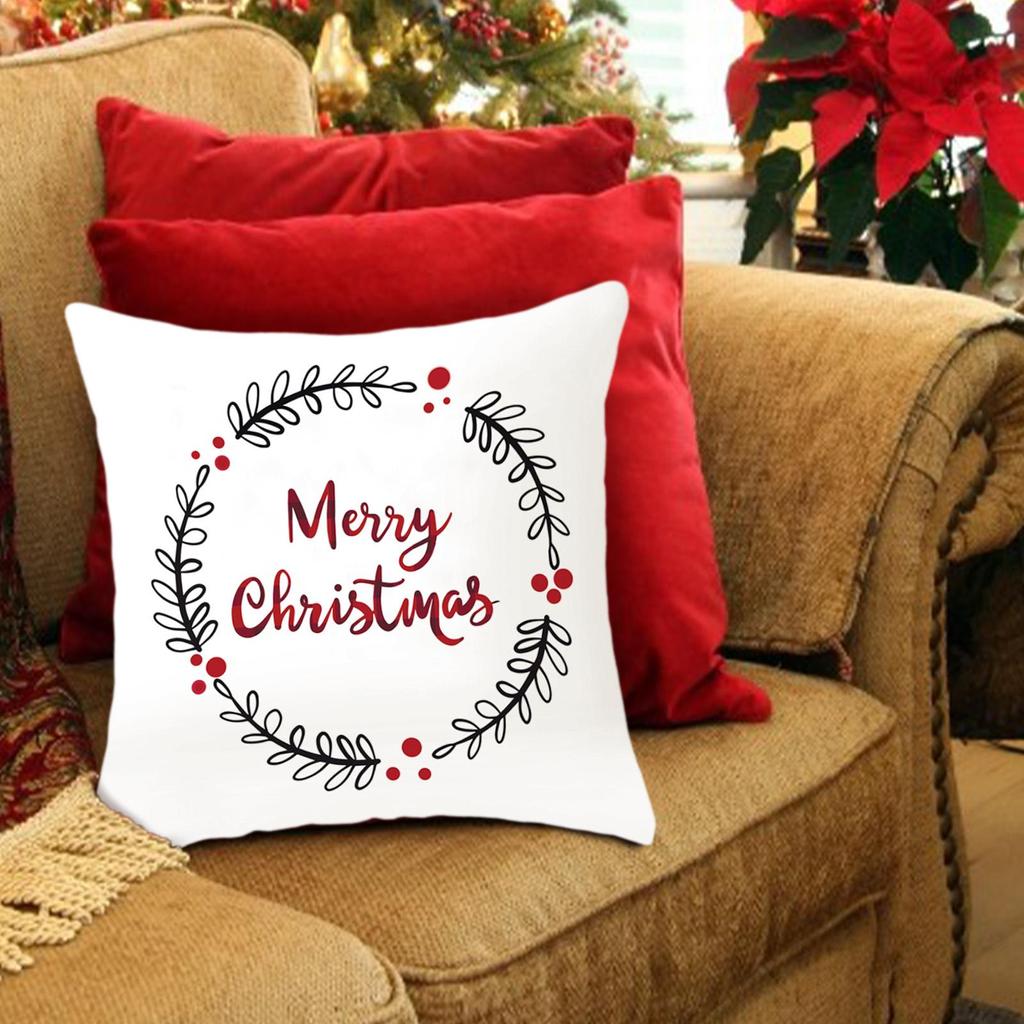 Cheap Christmas Pillow Cover Peach Skin Sofa Waist Cushion Joom