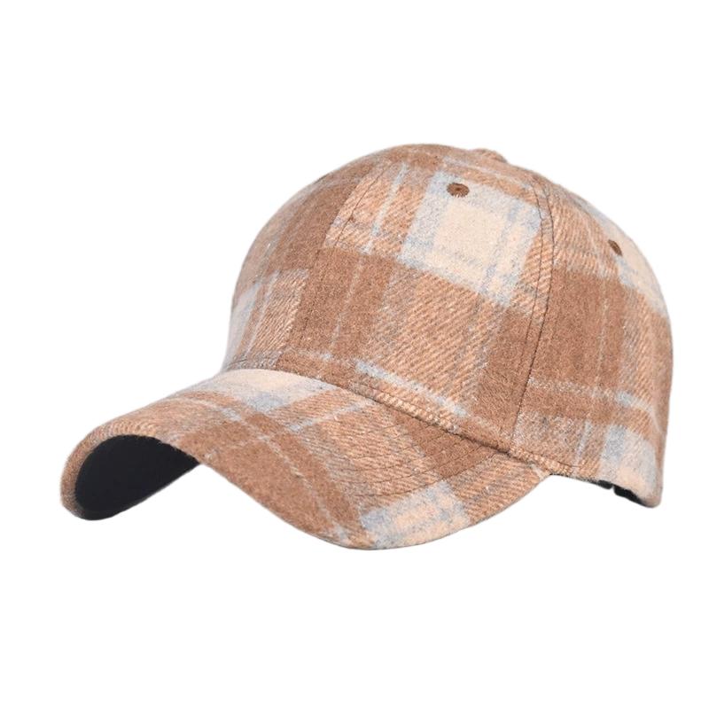 Herbst Winter Hut Herren Frühling Sommer Outdoor Sonnenschutz Visier Klassische Karierte Baseballkappe Hartschalen-Kappe Damenmütze Warme Schirmmütze