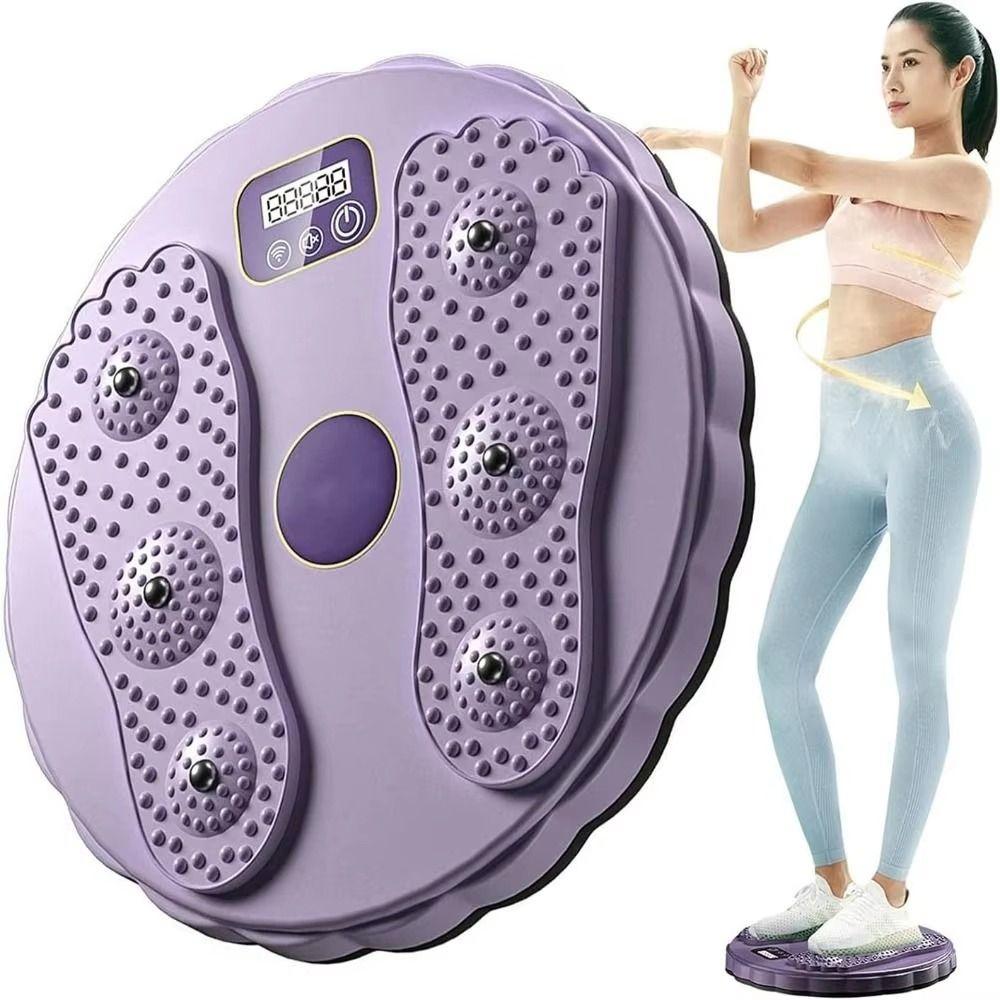 Electronic LCD Display Ab Twist Board Foot Massage Fitness Slim Machine  Weight Loss Training