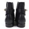 Hermes Short Boots Neo Kelly Buckle Black Leather Women 37 Used