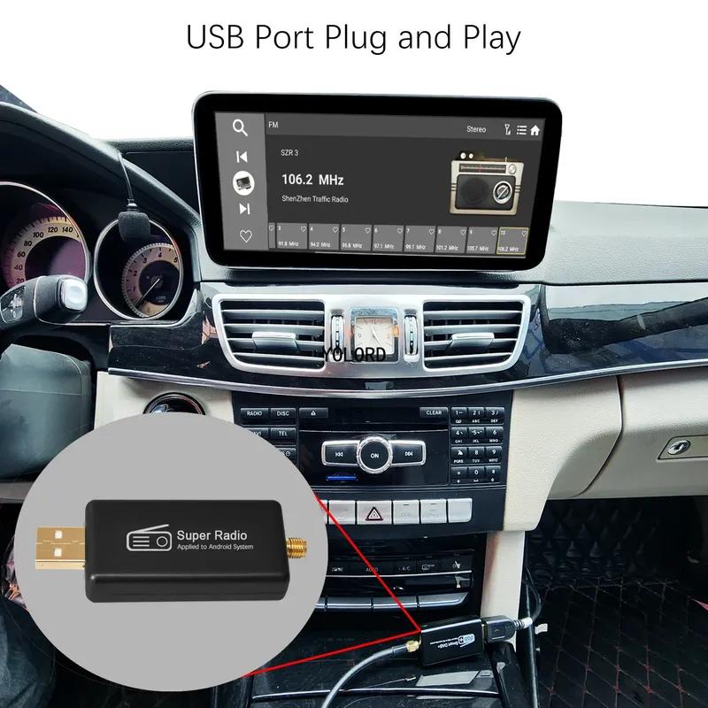 Mini Plug And Play Car Radio AM/FM Stereo Adapter Receiver USB Interface Antenna Applied to Android Multi-Media System