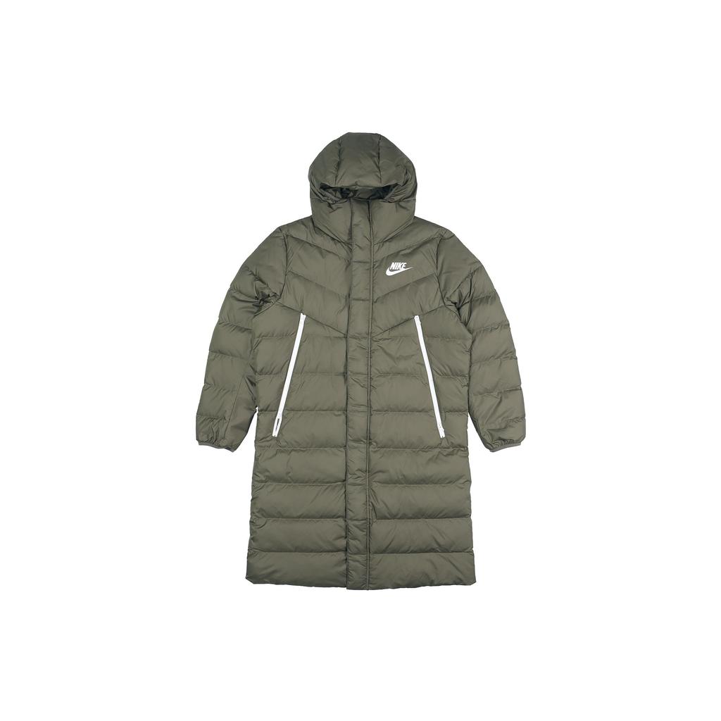 Nike Casual Mid-Length Hooded Down Jacket Men Outerwear Green CU0281-380