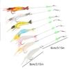 7 Pcs Silicone Soft Shrimp Baits with Hooks Luminous Swimbait Fishing Tackle