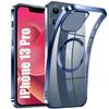 Blue Soft Silicone Protective Case for Iphone 13 Pro with Magnetic Ring