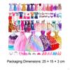 60x Doll Clothes and Accessories, Fashion Dresses, Bikini Swimsuits for 12inch Dolls Dress Up