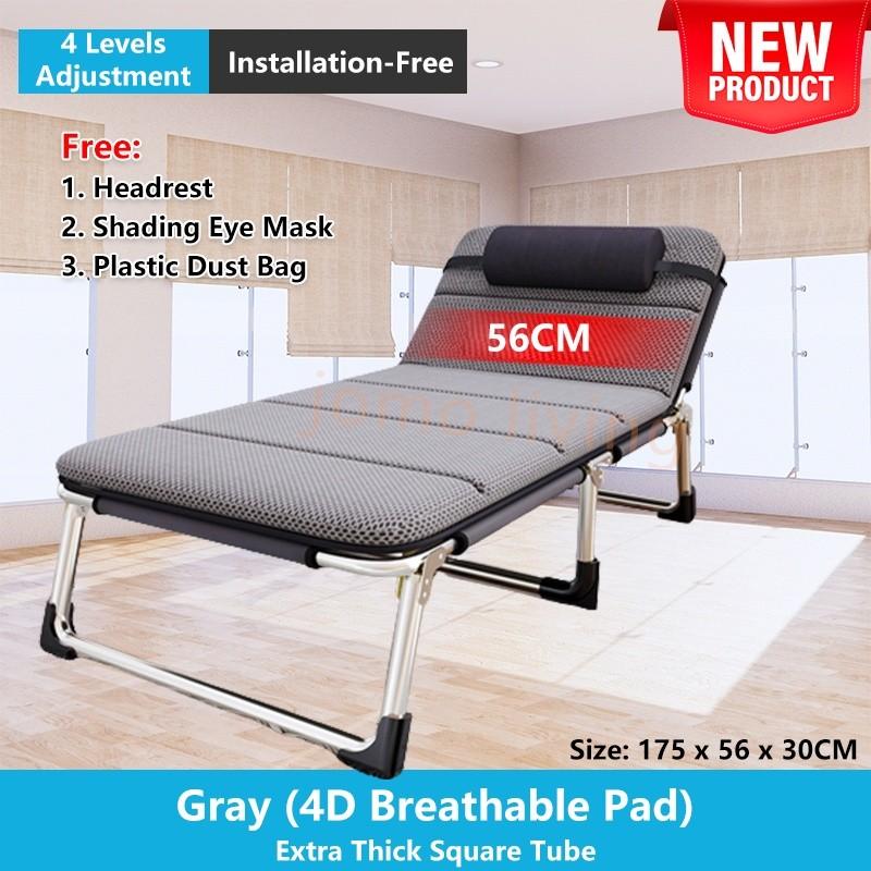 75cm Wide Foldable Bed Office Afternoon Nap Recliner Surface Lightweight Portable Single Bed